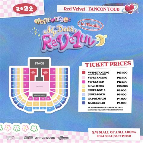 Ticket prices, seat plan: Red Velvet’s ‘R to V’ concert in Manila.